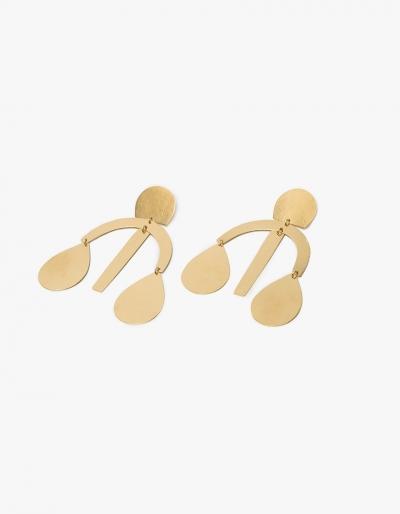 Annie Costello Brown Arc Drop Earrings
