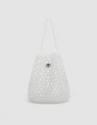 Not Impressed Tulipa Bag In White Iridescent