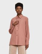 Lemaire Pointed Collar Shirt In Dusty Pink