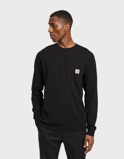 Carhartt Wip L/s Pocket T-shirt In Black