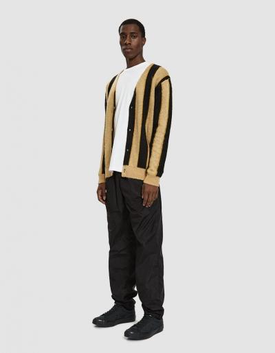 St Ssy Vertical Stripe Cardigan In Gold