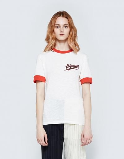 Off-white Thanks Ripped Tee In White/red