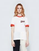 Off-white Thanks Ripped Tee In White/red
