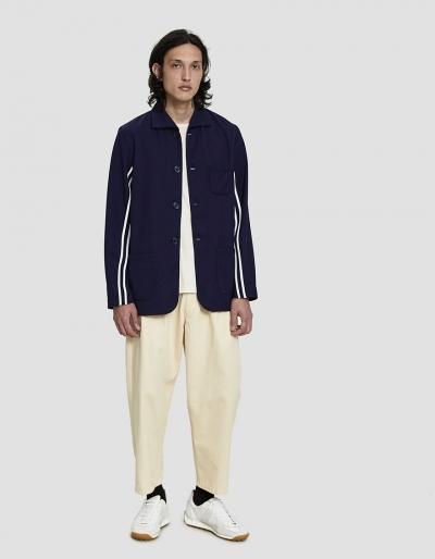 Dima Leu Wool Gabardine Jacket In Blue
