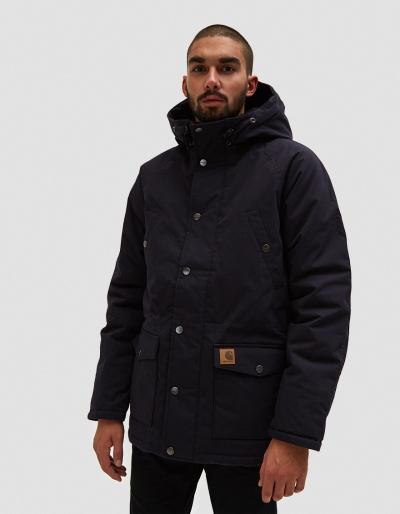 Carhartt Wip Trapper Parka In Dark Navy/black