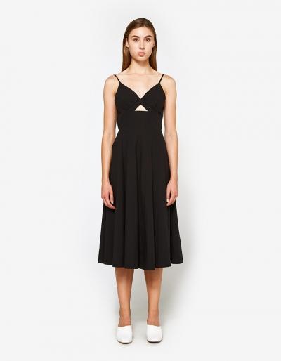 T By Alexander Wang V-neck Dress With Front Key Hole