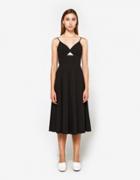T By Alexander Wang V-neck Dress With Front Key Hole