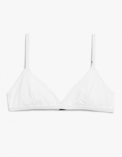 Matteau Swim Tri Crop Top In Chalk