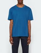 Maison Margiela Vintage Dyed Logo Tee In Indigo