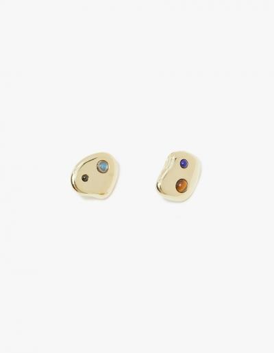 Leigh Miller Multistone Pebble Earrings