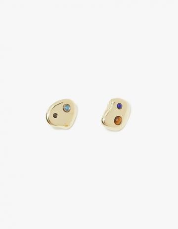 Leigh Miller Multistone Pebble Earrings