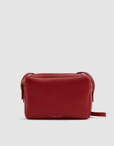 Mansur Gavriel Double Zip Crossbody In Flamma