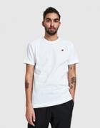 Comme Des Gar Ons Play Play Ss Small Red Heart T-shirt In White