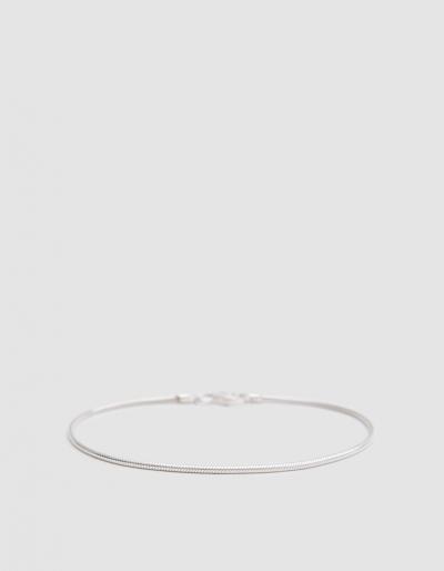 Kathleen Whitaker Silver Snake Chain Bracelet