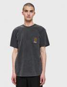 St Ssy S Blend Pig. Dyed Pkt Tee In Black