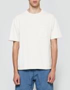 Beams Plus Heathered Crew Pocket Tee In Off White