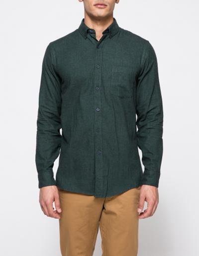 Topman Longsleeve Green/black Twill