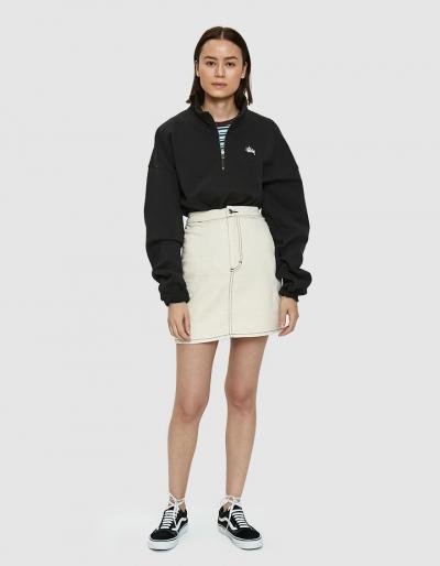 St Ssy Jordyn Funnel Neck Sweatshirt In Black