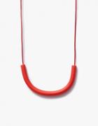 Surface Handmade Cylinder Necklace In Red