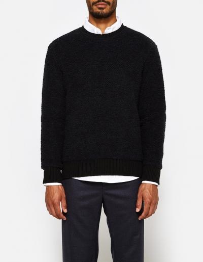 Jil Sander Crew Neck Ls Sweater In Black