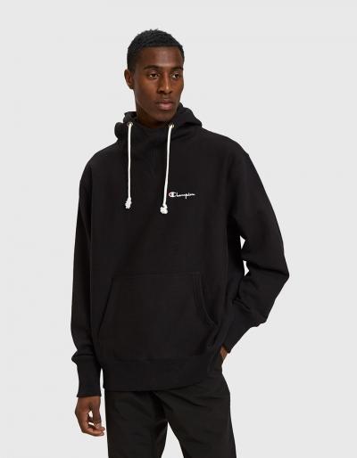 Champion Reverse Weave Deconstruction Hooded Sweatshirt In Black