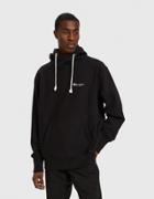 Champion Reverse Weave Deconstruction Hooded Sweatshirt In Black