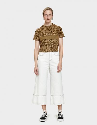 Collina Strada Grunge Leopard Print Tee