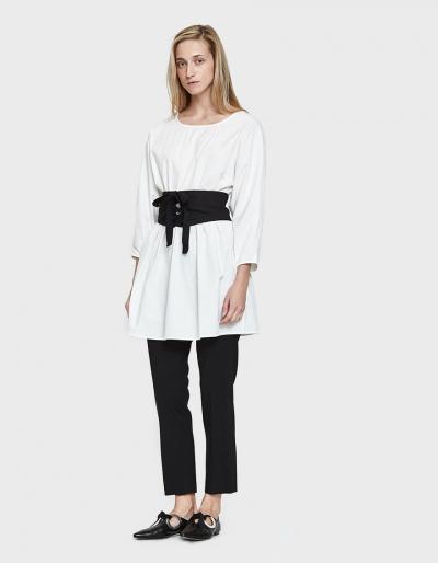 Stelen Tunic Dress In White/ Black