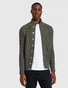 S.n.s. Herning Stark Cardigan In Army Green