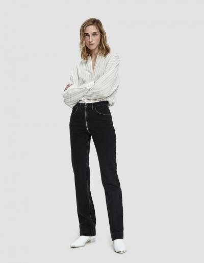 Lorod Zip-through Jean In Black