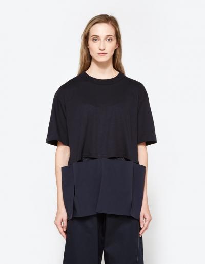 Marni S/s Crew Neck T-shirt In Blue/black