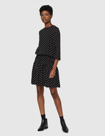 Ganni Monette Georgette Dress In Black