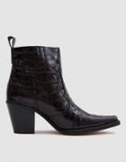 Ganni Callie Ankle Boots In Decadent Chocolate