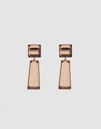 Rachel Comey Beam Geometric Earrings In Russet