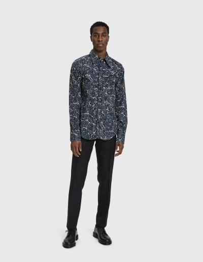 Dries Van Noten Printed Poplin Button Up