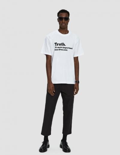 Sacai S/s Truth T-shirt In White