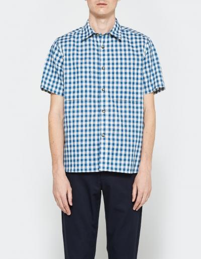 Rogue Territory Camp Shirt Light Indigo Gingham
