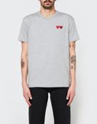 Comme Des Gar Ons Play Play T-shirt In Grey