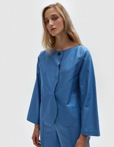 Delfina Balda Lisso Jacket In Swimming Pool Blue