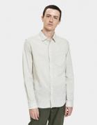 Wings+horns Tropical Cotton Officer Shirt In Heather Ash
