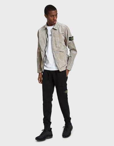 Stone Island Cotton Fleece Sweatpants In Black