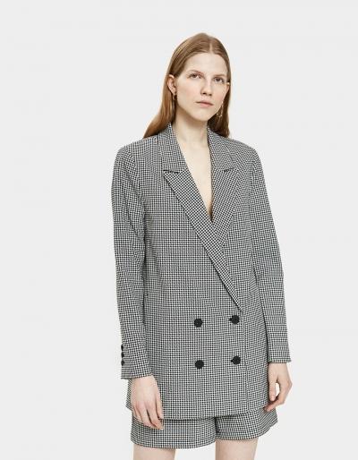 Just Female Amalie Blazer In Houndstooth