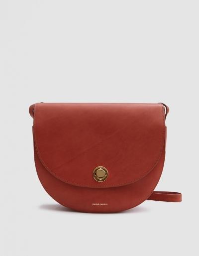 Mansur Gavriel Saddle Bag In Brandy