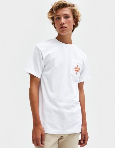 Know Wave Median Short-sleeve Pocket Tee In White