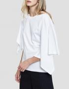 J.w. Anderson Asymmetric Drape T-shirt In White