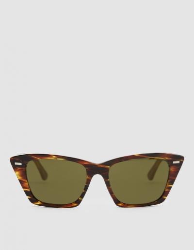 Acne Studios Ingridh Sunglasses In Tortoise/green
