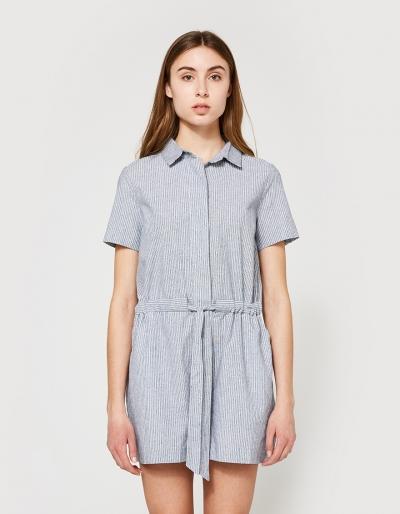 Stelen Striped Button Down Romper
