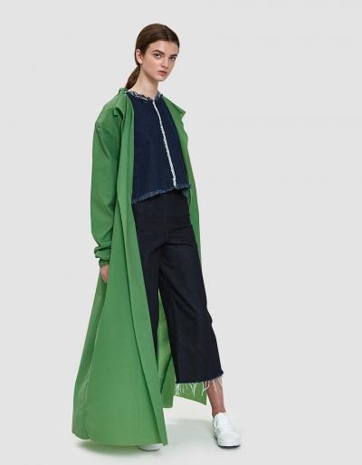 Ashley Rowe Waxed Coat In Green