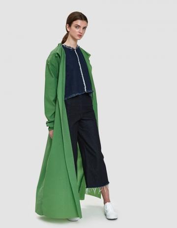 Ashley Rowe Waxed Coat In Green