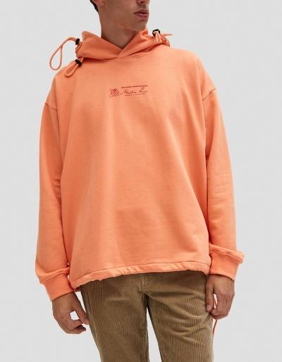 Martine Rose Triple Drawcord Hoodie In Peach
